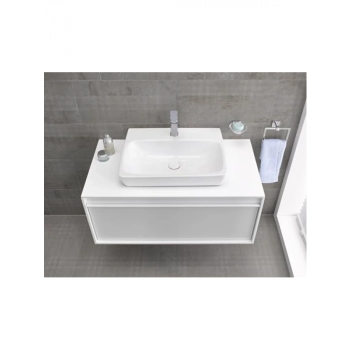 Beyaz Seramik Süzgeç - Lavabo Sifon Üst Grubu