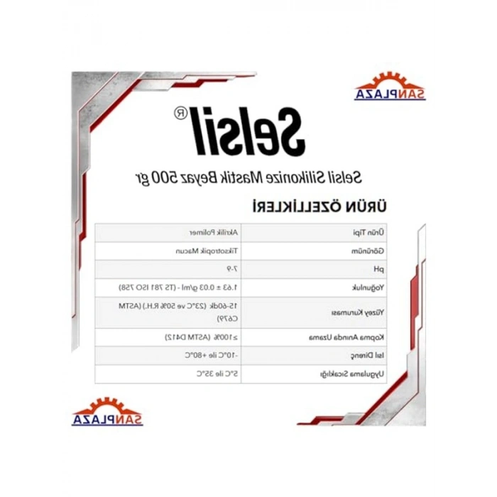 Beyaz Silikonize Mastik, 500 gr Hacmindeki Güçlü Yapıştırıcı Ürün