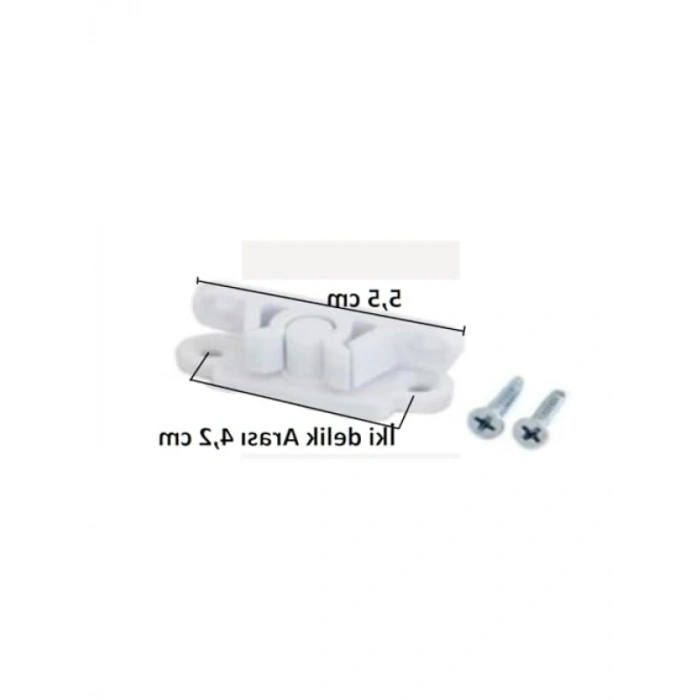 Beyaz Sineklik Çıt Çıt Seti - 12 Adet, Akıllı Montaj Vidalı