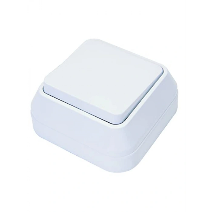 Beyaz Sıva Üstü Anahtar - IP20 Koruma Derecesi