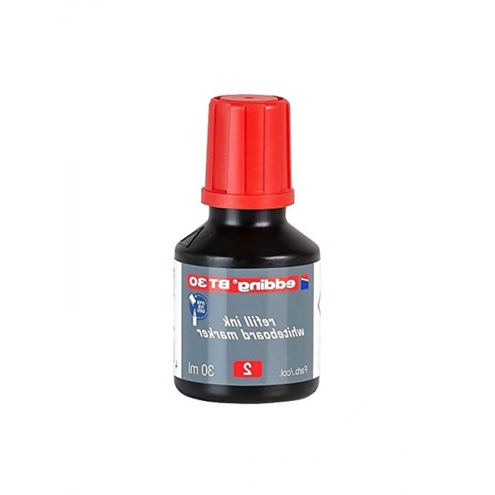 Beyaz Tahta Kalemi Mürekkebi, 30ml, Kırmızı