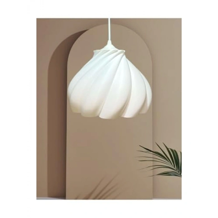 Beyaz Tekli Sarkıt Avize - 25x70 cm