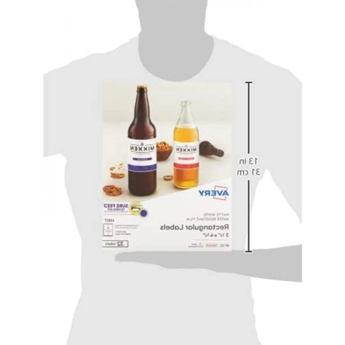 Beyaz Yazdırılabilir Etiketler, 3.5 x 4.75, 32li Paket