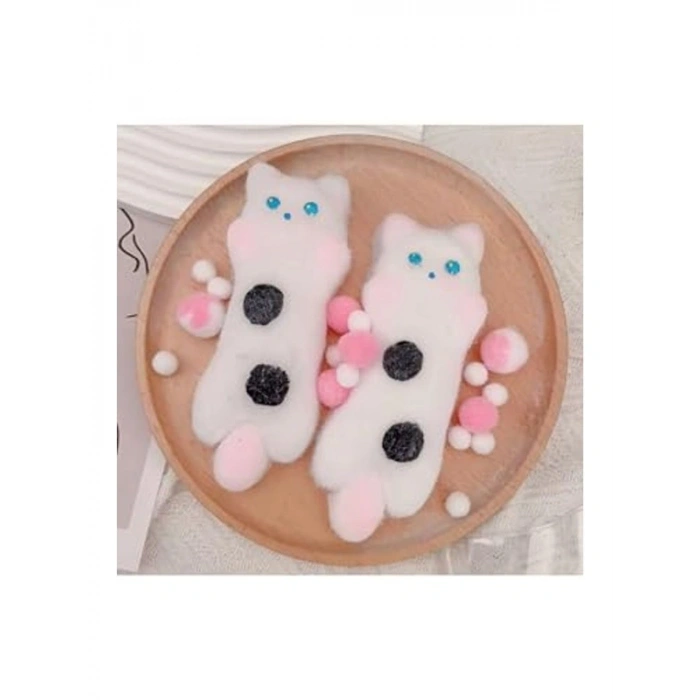 Beyaz Yumuşak Squishy Stres Oyuncak, Kedi Pati Tasarımı