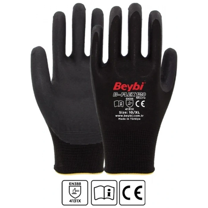 Beybi B-FLEX120 Micro Köpük Nitril Eldiven No:10 12 Çift