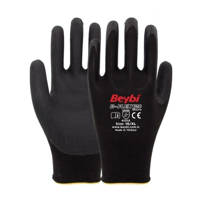Beybi B-FLEX120 Micro Köpük Nitril Eldiven No:10 12 Çift