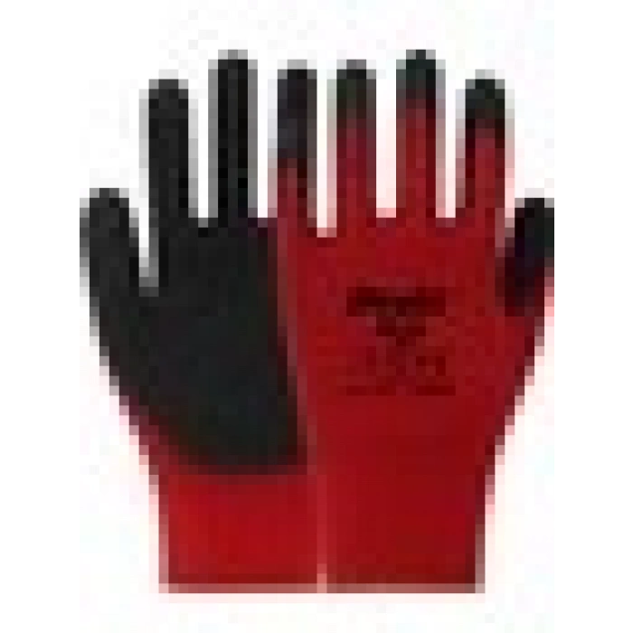 Beybi Pl9 Polyester Örme Lateks Eldiven Kırmızı 12 Çift
