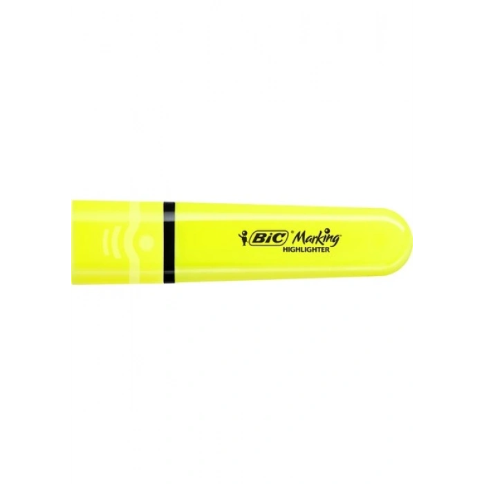 Bic 968583 Fosforlu Kalem Marking Flat Highlighter 12 Li Sarı (1 Paket 12 Adet)