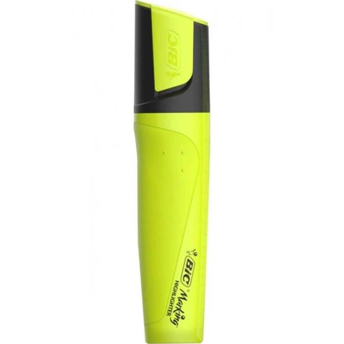 Bic 968583 Fosforlu Kalem Marking Flat Highlighter 12 Li Sarı (1 Paket 12 Adet)