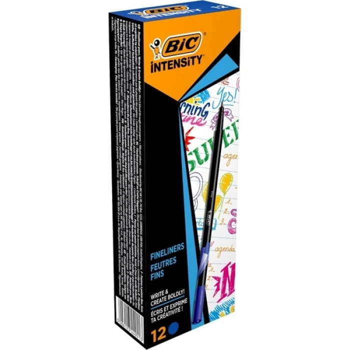 Bic Intensity Fine Liner Keçe Uçlu Kalem Mavi 12Li Kutu