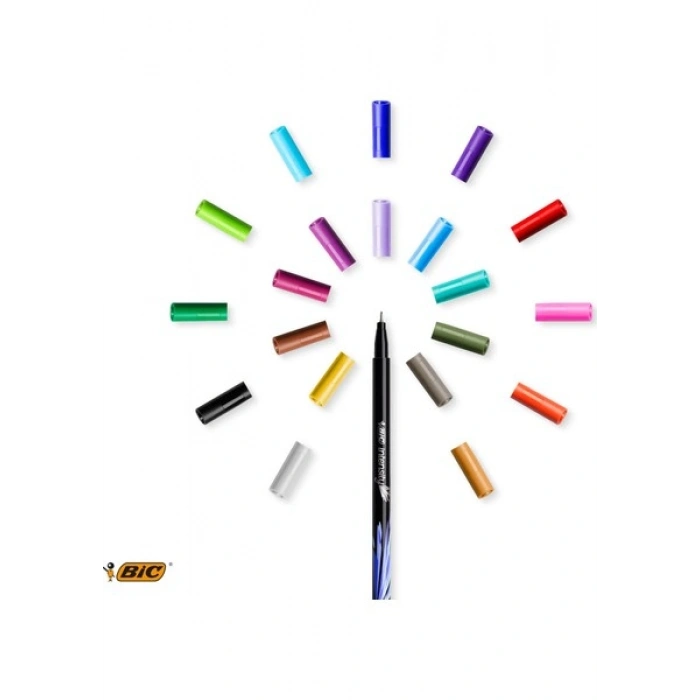 Bic Intensity Fine Liner Keçe Uçlu Kalem Mavi 12Li Kutu