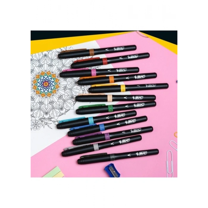 Bic İntensity Premium 12 Renkli Keçeli Kalem 977891