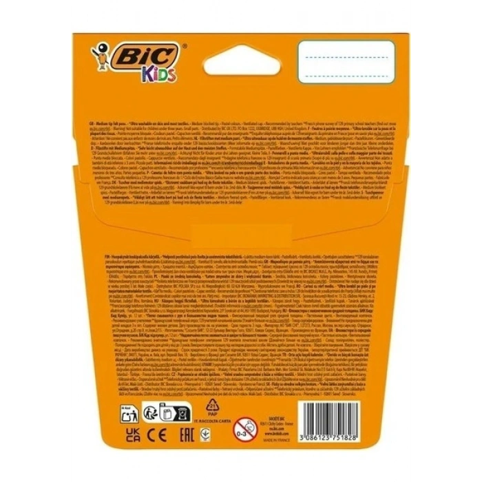 Bic Kıds Colour Keçeli Boya Kalemi Pastel Renkler 12 Li