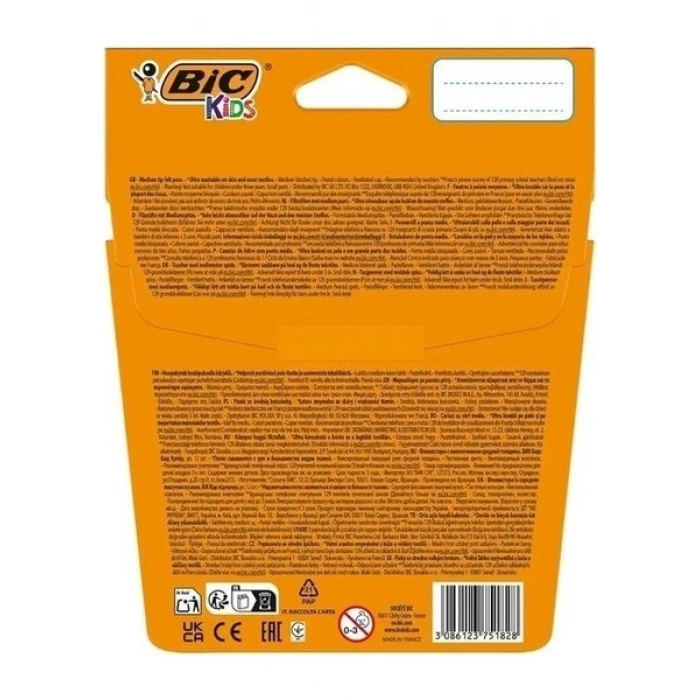 Bic Kıds Colour Keçeli Boya Kalemi Pastel Renkler 12 Li