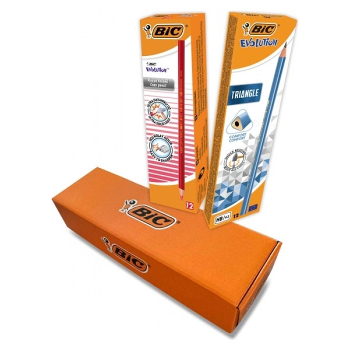 Bic Kurşun Kalem Seti 12 Kurşun 12 Kırmızı Kalem