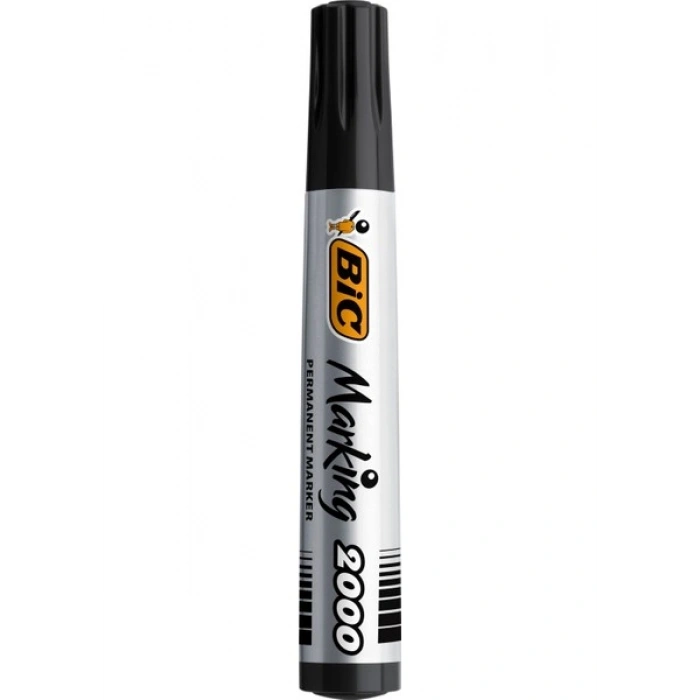 Bic Marker Siyah 2000 Yuvarlak Uçlu Permanent Markör 12li Kutu