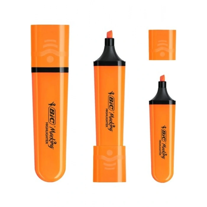 Bic Marking Flat Fosforlu Kalem Turuncu 12 Adet