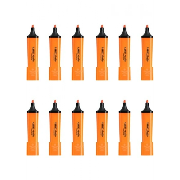 Bic Marking Flat Fosforlu Kalem Turuncu 12 Adet