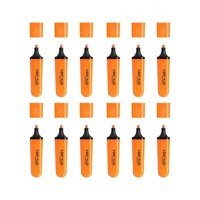 Bic Marking Flat Fosforlu Kalem Turuncu 12 Adet