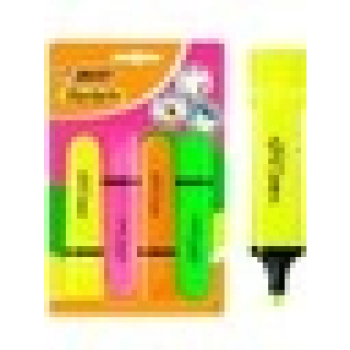Bic Marking Flat Highlighter 4lü Canlı/Parlak Blister Kalem (519521)