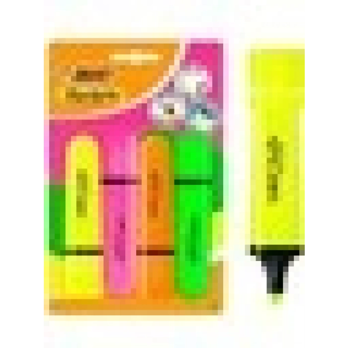 Bic Marking Flat Highlighter 4lü Canlı/Parlak Blister Kalem (519521)