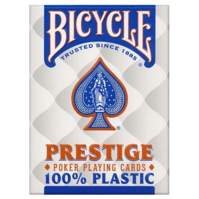 Bicycle® Prestige Rider Back 100% Plastik Jumbo Endeks Oyun Kartları, Mavi