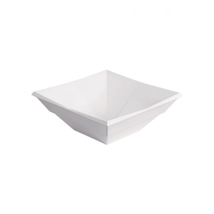 Bien Kristal Kare Beyaz Deliksiz Lavabo 41 Cm