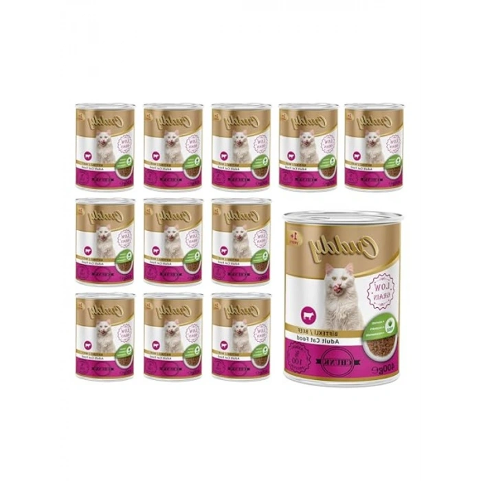 Biftekli ve Jöleli Konserve Mama, 12 Adet x 400 Gr