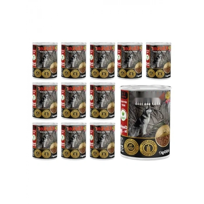 Biftekli ve Jöleli Konserve Mama - 400 Gr x 12 Adet