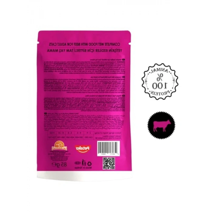 Biftekli Yaş Kedi Maması 85 Gr x 24 Adet