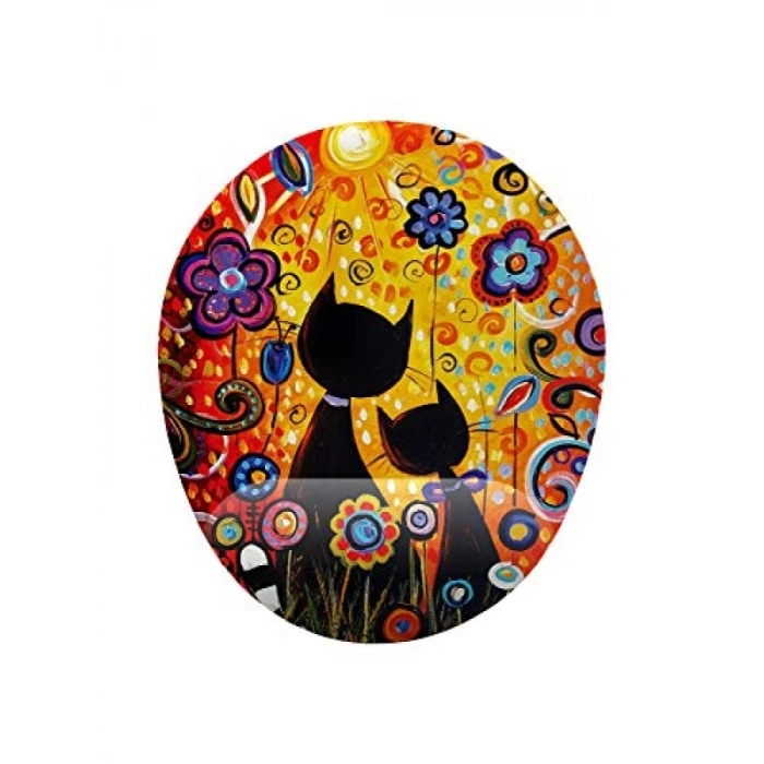 Bilek Desteği ile Gün Batımı Temalı Mouse Pad