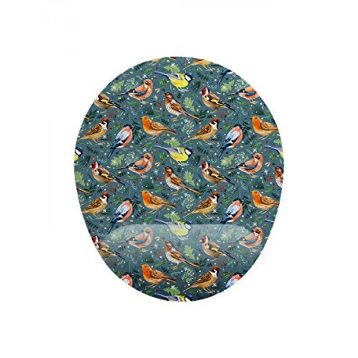 Bilek Destekli Kuş Desenli Mouse Pad