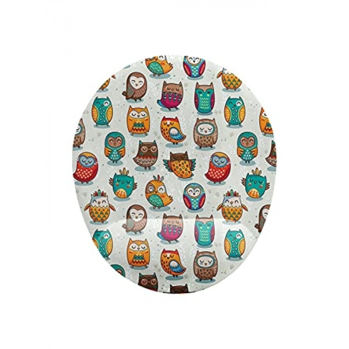 Bilek Destekli Sevimli Baykuşlar Temalı Mouse Pad