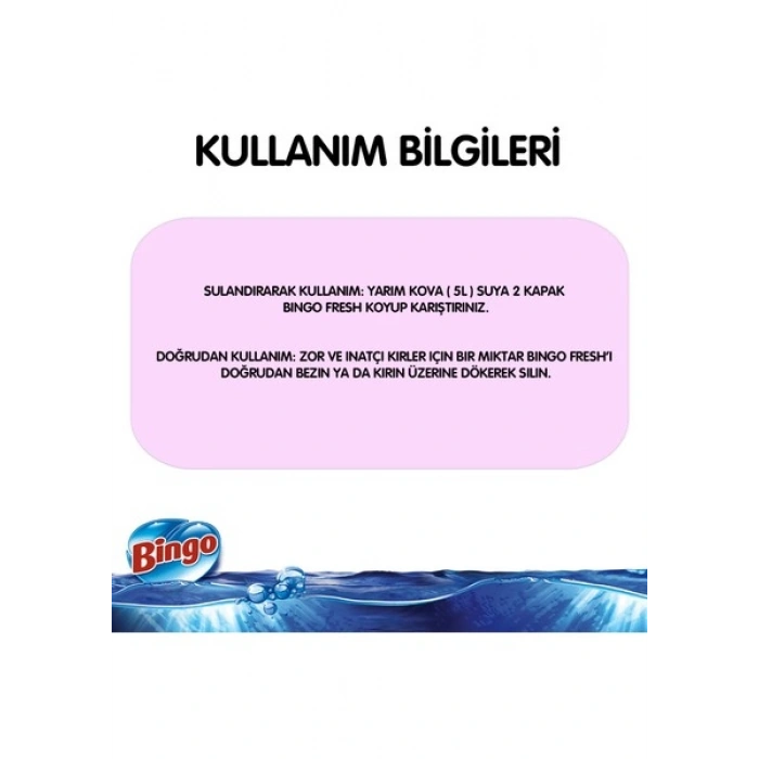 Bingo Fresh Yüzey Temizleyici Pembe Düşler 2,5L