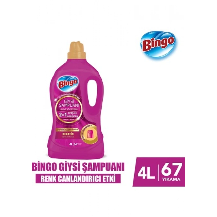 Bingo Giysi Şampuanı 2ın1 Renk Canlandırıcı Etki 4L