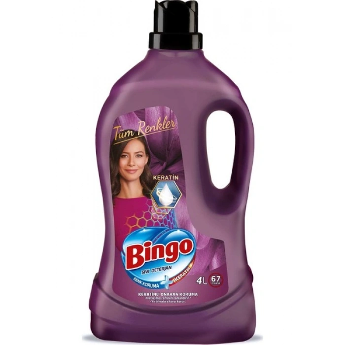 Bingo Tüm Renkler Sıvı Deterjan Onaran Koruma 4L