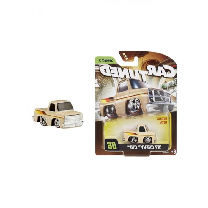 Biriktirilebilir Krem Rengi Custom Araba Modeli, 1987 Chevy C10