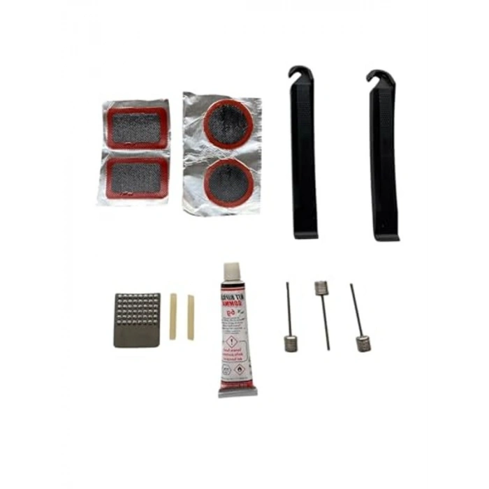 Bisiklet Lastik Yama Seti, Levyeli ve Zımpralı Model