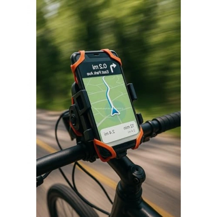Bisiklet Telefon Tutucu - 360° Dönme Özellikli