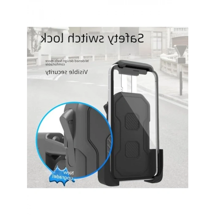 Bisiklet ve Scooter için Gidon Telefon Tutucu, 360 Derece Dönebilir