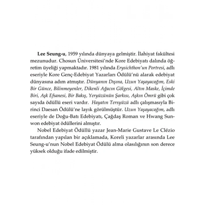 Bitkilerin Özel Hayatı - Lee Seoung-u