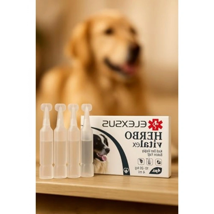 Bitkisel formüllü köpekler için pire ve kene koruma damlası