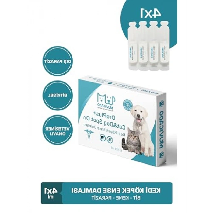 Bitkisel İç Dış Parazit Uzaklaştırıcı Damla ve Ödül Tableti Seti