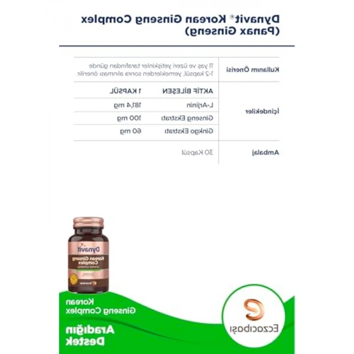 Bitkisel Kapsül - Panax Ginseng ve Ginkgo Biloba