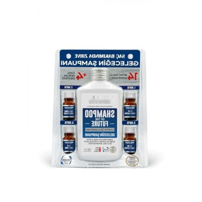 Bitkisel Şampuan ve Aktif Özlü Saç Bakım Seti - 4 Adet Özel Destek Serumu