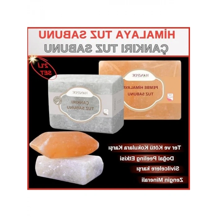 Bitkisel Tuz Sabunu Seti - Çankırı ve Himalaya, 300-350 Gr