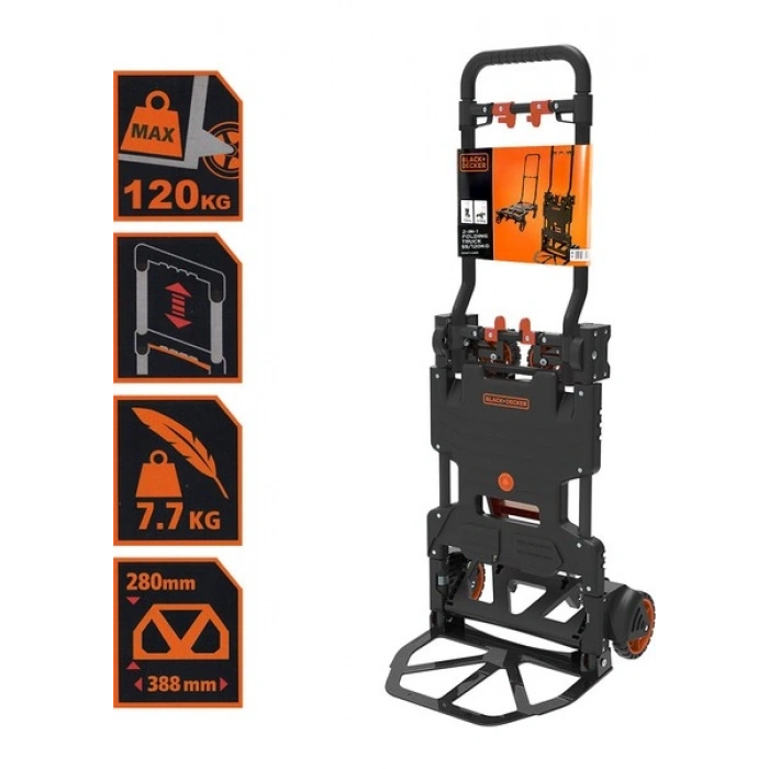 Black & Decker BH206 55/120Kg Çok Fonksiyonlu Katlanır El Arabası