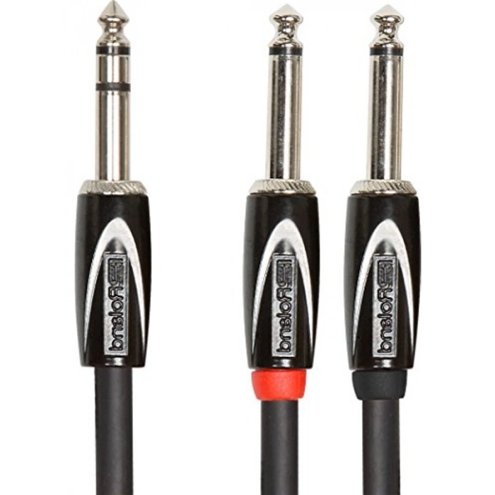 Black-Serisi Bağlantı Eklemesi/Split Kablo – 6, 3-mm-TRS- 2x 6, 3-mm jak, Uzunluk: 3m – RCC-10-TR28V2