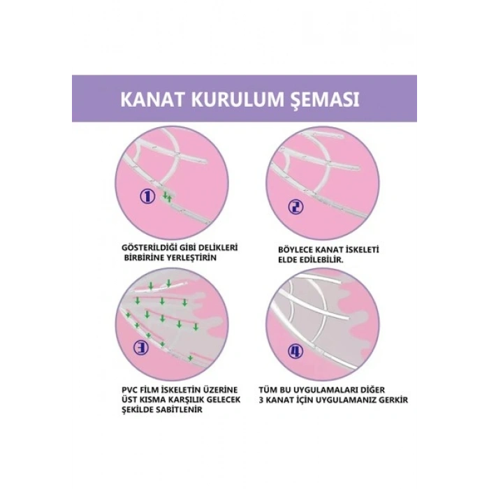 Bloomie Dıy LED Işıklı Hareketli Müzikli Kelebek Kanatları Seti Maxi Boy