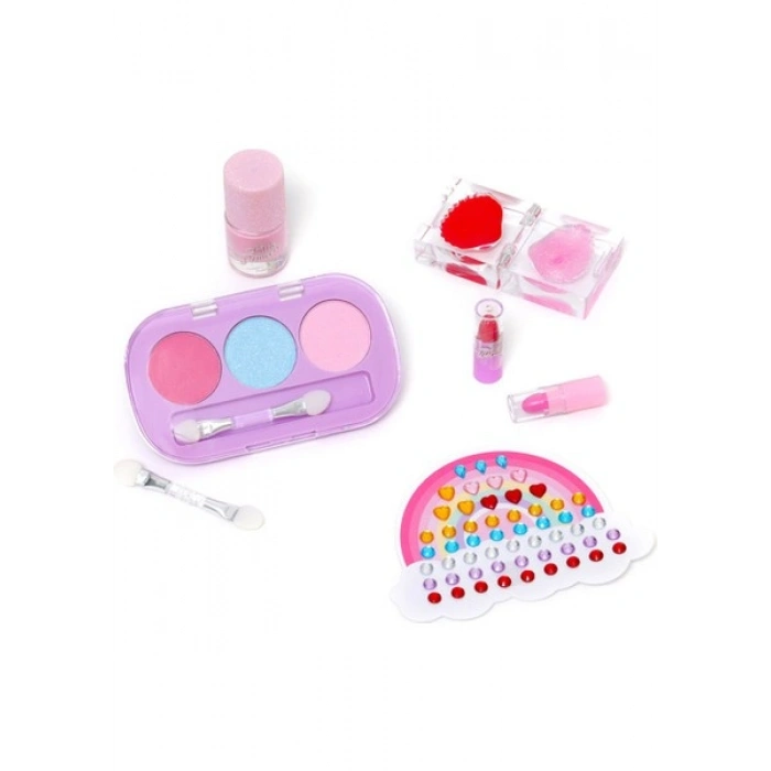 Bloomie Peluş Sırt Çantalı Sürülebilir Çocuk Makyaj Güzellik Seti